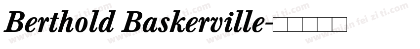 Berthold Baskerville字体转换